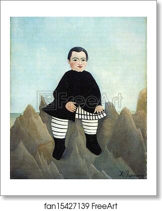 Free art print of Boy on the Rocks by Henri Rousseau