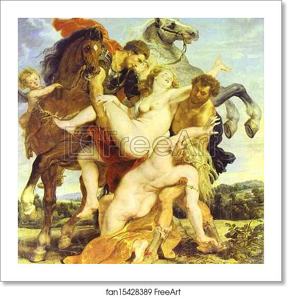 Free art print of Castor and Pollux Abduct the Daughters of Leukyppos by Peter Paul Rubens