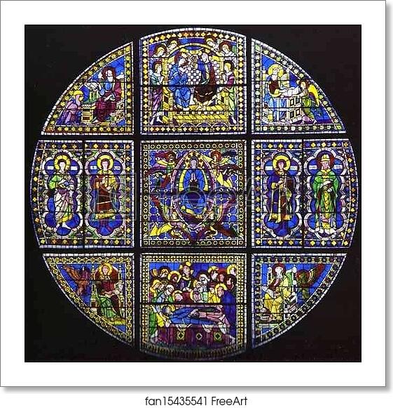 Free art print of Window Showing the Death, Assumption and Coronation of the Virgin by Duccio Di Buoninsegna Free art print of Window Showing the Death, Assumption and Coronation of the Virgin by Duccio Di Buoninsegna