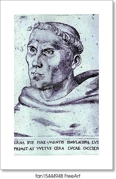 Free art print of Portrait of Martin Luther as a Monk by Lucas Cranach The Elder Free art print of Portrait of Martin Luther as a Monk by Lucas Cranach The Elder