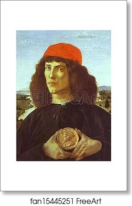 Free art print of Portrait of a Man with the Medal of Cosmo the Elder by Alessandro Botticelli