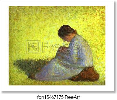 Free art print of Seated Woman by Georges Seurat