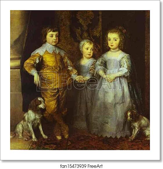Free art print of Children of Charles I by Sir Anthony Van Dyck