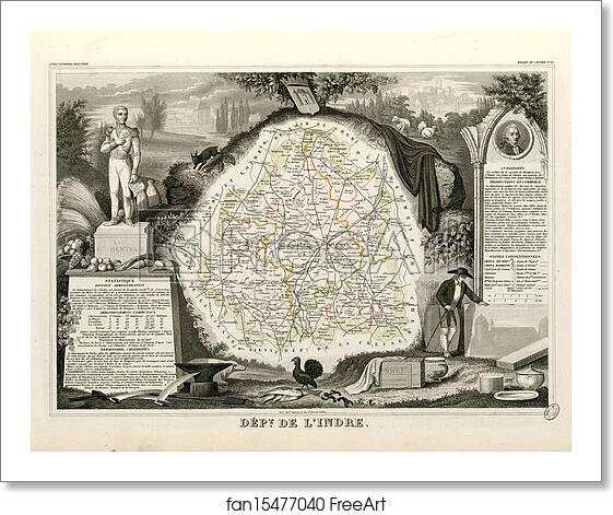 Free art print of Dépt. de l'Indre (région du centre) by Victor Jules Levasseur Free art print of Dépt. de l'Indre (région du centre) by Victor Jules Levasseur