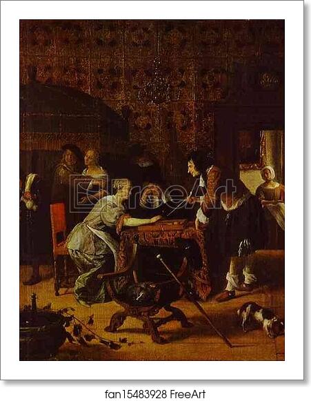 Free art print of Tavern Scene by Jan Steen Free art print of Tavern Scene by Jan Steen