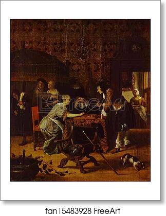 Free art print of Tavern Scene by Jan Steen