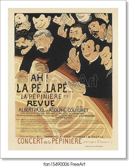 Free art print of La Revue 'Ah! la Pé.. la Pé.. la Pépinière'. by Félix Vallotton