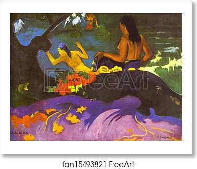 Free art print of Fatata te miti (Near the Sea) by Paul Gauguin