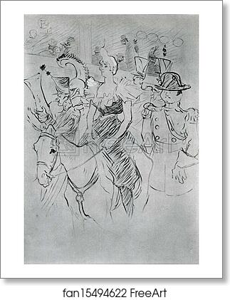 Free art print of Gala Evening at the Moulin Rouge: Entry of Cha-U-Kao by Henri De Toulouse-Lautrec