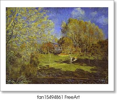 Free art print of The Garden of Hoschede. Montgeron by Alfred Sisley