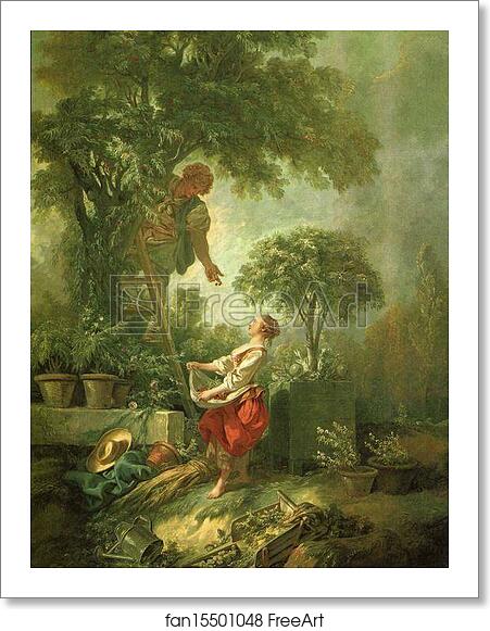 Free art print of Landscape with Figures Gathering Cherries by François Boucher Free art print of Landscape with Figures Gathering Cherries by François Boucher