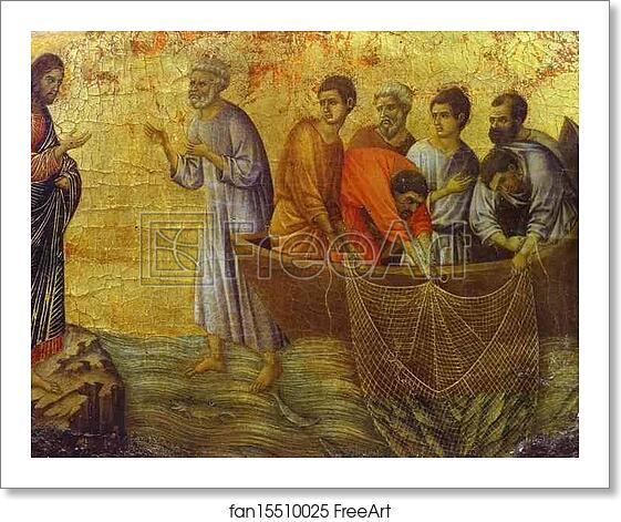 Free art print of Maestà (back, crowning panel, detail of) Christ’s Appearance on Lake Tiberias by Duccio Di Buoninsegna Free art print of Maestà (back, crowning panel, detail of) Christ’s Appearance on Lake Tiberias by Duccio Di Buoninsegna