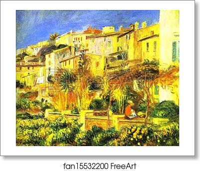 Free art print of Terrace at Cagnes by Pierre-Auguste Renoir
