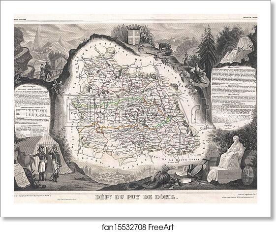 Free art print of Dept. du Puy De Dome. by Victor Jules Levasseur Free art print of Dept. du Puy De Dome. by Victor Jules Levasseur