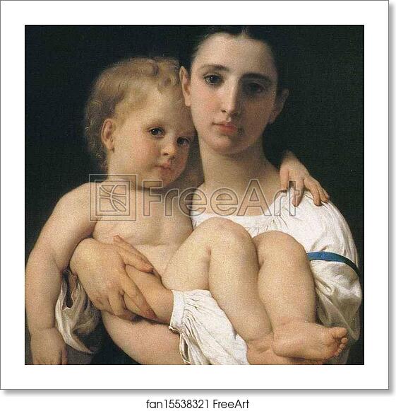 Free art print of The Elder Sister. Detail by William-Adolphe Bouguereau Free art print of The Elder Sister. Detail by William-Adolphe Bouguereau