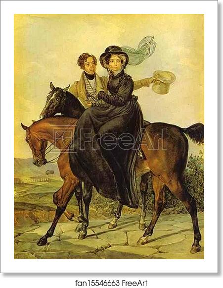 Free art print of Portrait of K. A. and M. Ya. Narishkin by Karl Brulloff Free art print of Portrait of K. A. and M. Ya. Narishkin by Karl Brulloff