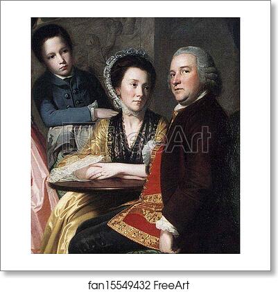 Free art print of The Leigh Family. Detail by George Romney