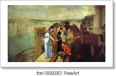 Free art print of Semiramis Building Babylon by Edgar Degas