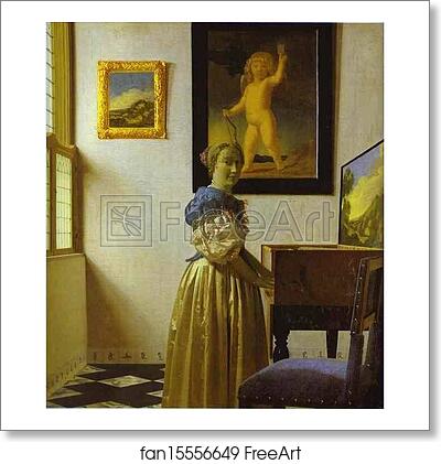 Free art print of Lady Standing at a Virginal by Jan Vermeer Free art print of Lady Standing at a Virginal by Jan Vermeer