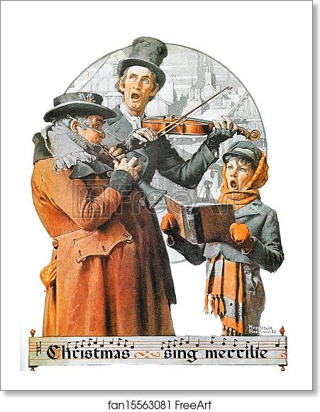 Free art print of Christmas Trio by Norman Rockwell Free art print of Christmas Trio by Norman Rockwell