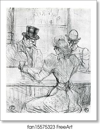 Free art print of At the Bar Picton, Rue Scribe by Henri De Toulouse-Lautrec