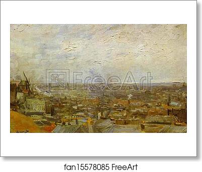 Free art print of View of Paris from Montmartre by Vincent Van Gogh