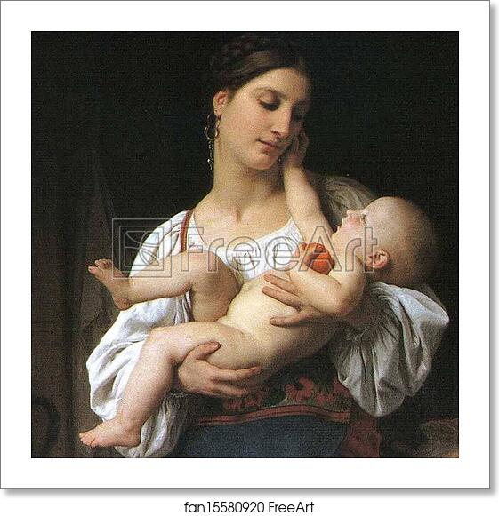 Free art print of First Caresses. Detail by William-Adolphe Bouguereau Free art print of First Caresses. Detail by William-Adolphe Bouguereau