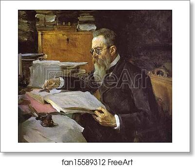 Free art print of Portrait of the Composer Nikolay Rimsky-Korsakov by Valentin Serov