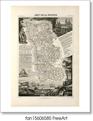 Free art print of Dépt. de la Manche (région du nord) by Victor Jules Levasseur Free art print of Dépt. de la Manche (région du nord) by Victor Jules Levasseur