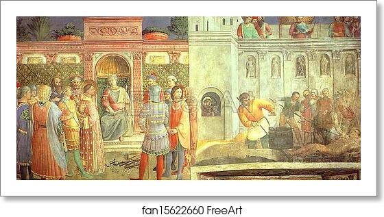 Free art print of St. Lawrence before St. Valerianus and Martyrdom of St. Lawrence by Fra Angelico Free art print of St. Lawrence before St. Valerianus and Martyrdom of St. Lawrence by Fra Angelico