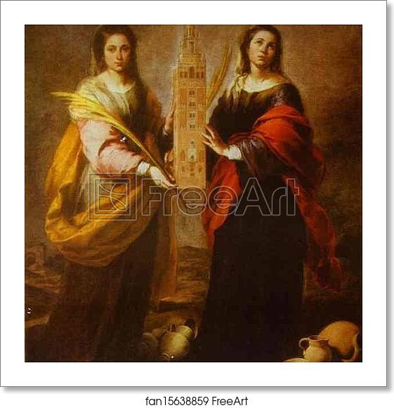 Free art print of St. Justa and St. Rufina by Bartolomé Esteban Murillo