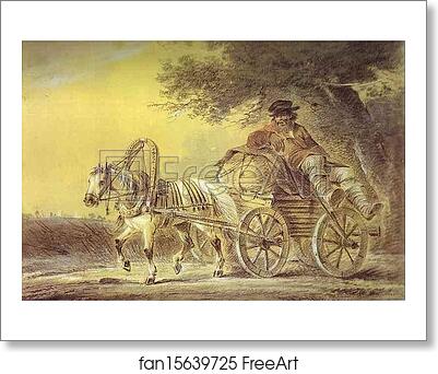 Free art print of Peasant in a Cart by Alexander Orlowski