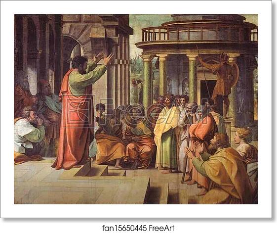 Free art print of Cartoon for St. Paul Preaching in Athens by Raphael