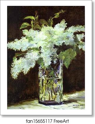 Free art print of Lilac in a Glass by Edouard Manet