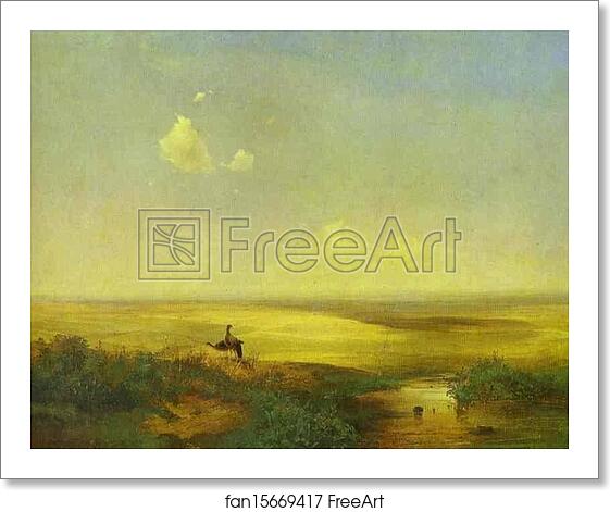 Free art print of The Steppe in Daytime by Alexey Savrasov