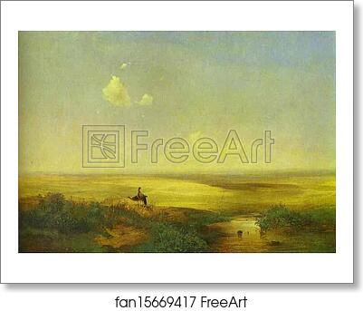 Free art print of The Steppe in Daytime by Alexey Savrasov