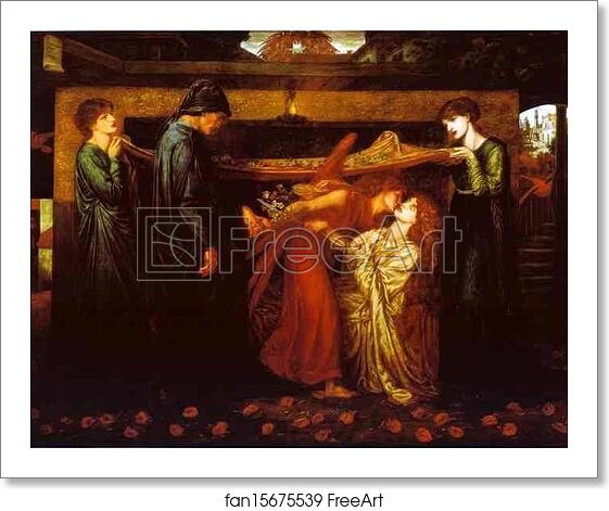 Free art print of Dante's Dream at the Time of the Death of Beatrice by Dante Gabriel Rossetti