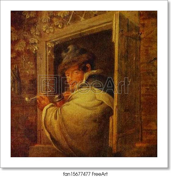 Free art print of A Man in the Window by Adriaen Van Ostade Free art print of A Man in the Window by Adriaen Van Ostade