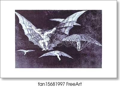 Free art print of Disparate 13: Modo de volar (A Way to Fly) by Francisco De Goya Y Lucientes