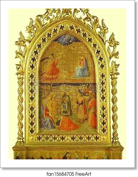 Free art print of Annunciation and Adoration of the Magi by Fra Angelico