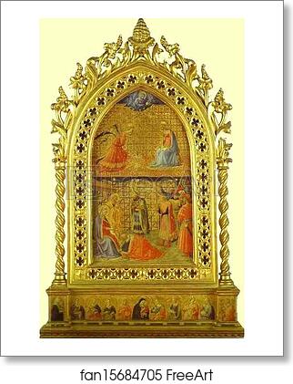 Free art print of Annunciation and Adoration of the Magi by Fra Angelico
