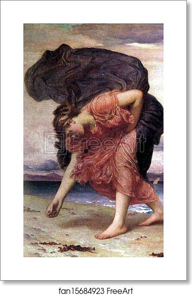 Free art print of Greek Girl Picking up Pebbles by the Sea. Detail by Frederick Leighton Free art print of Greek Girl Picking up Pebbles by the Sea. Detail by Frederick Leighton