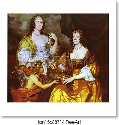 Free art print of Lady Elizabeth Thimbleby and Dorothy, Viscountess Andover by Sir Anthony Van Dyck