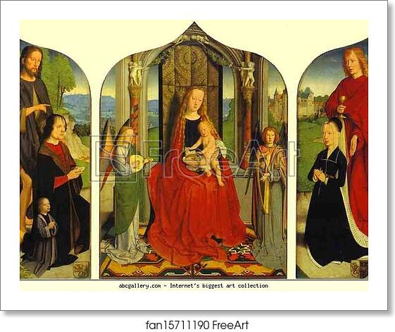 Free art print of The Virgin and Child between Angel Musicians, with the Donor, His Wife and Family, known as the Triptych of the Sedano Family by Gerard David Free art print of The Virgin and Child between Angel Musicians, with the Donor, His Wife and Family, known as the Triptych of the Sedano Family by Gerard David