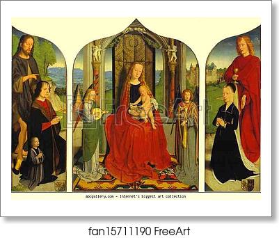 Free art print of The Virgin and Child between Angel Musicians, with the Donor, His Wife and Family, known as the Triptych of the Sedano Family by Gerard David Free art print of The Virgin and Child between Angel Musicians, with the Donor, His Wife and Family, known as the Triptych of the Sedano Family by Gerard David