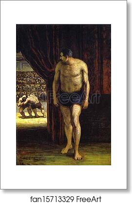 Free art print of The Wrestler by Honoré Daumier