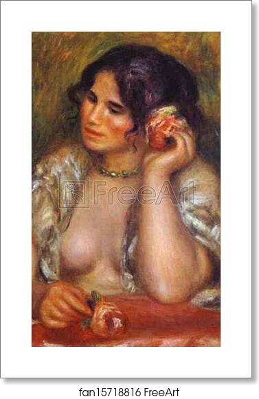 Free art print of Gabrielle with a Rose by Pierre-Auguste Renoir Free art print of Gabrielle with a Rose by Pierre-Auguste Renoir