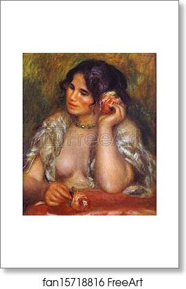 Free art print of Gabrielle with a Rose by Pierre-Auguste Renoir