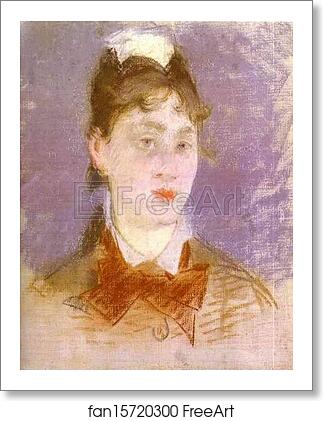 Free art print of Young Girl with Wing Collar (Jeune fille au col cassé, de face) by Edouard Manet