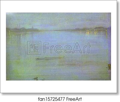 Free art print of Nocturne: Blue and Silver - Cremorne Lights by James Abbott Mcneill Whistler